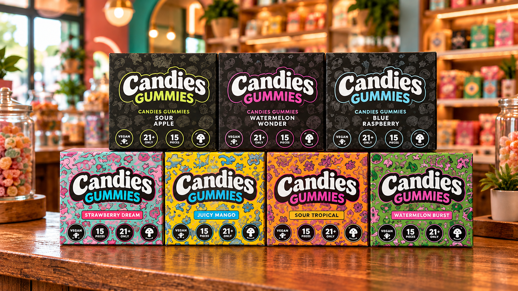 Custom candy packaging boxes